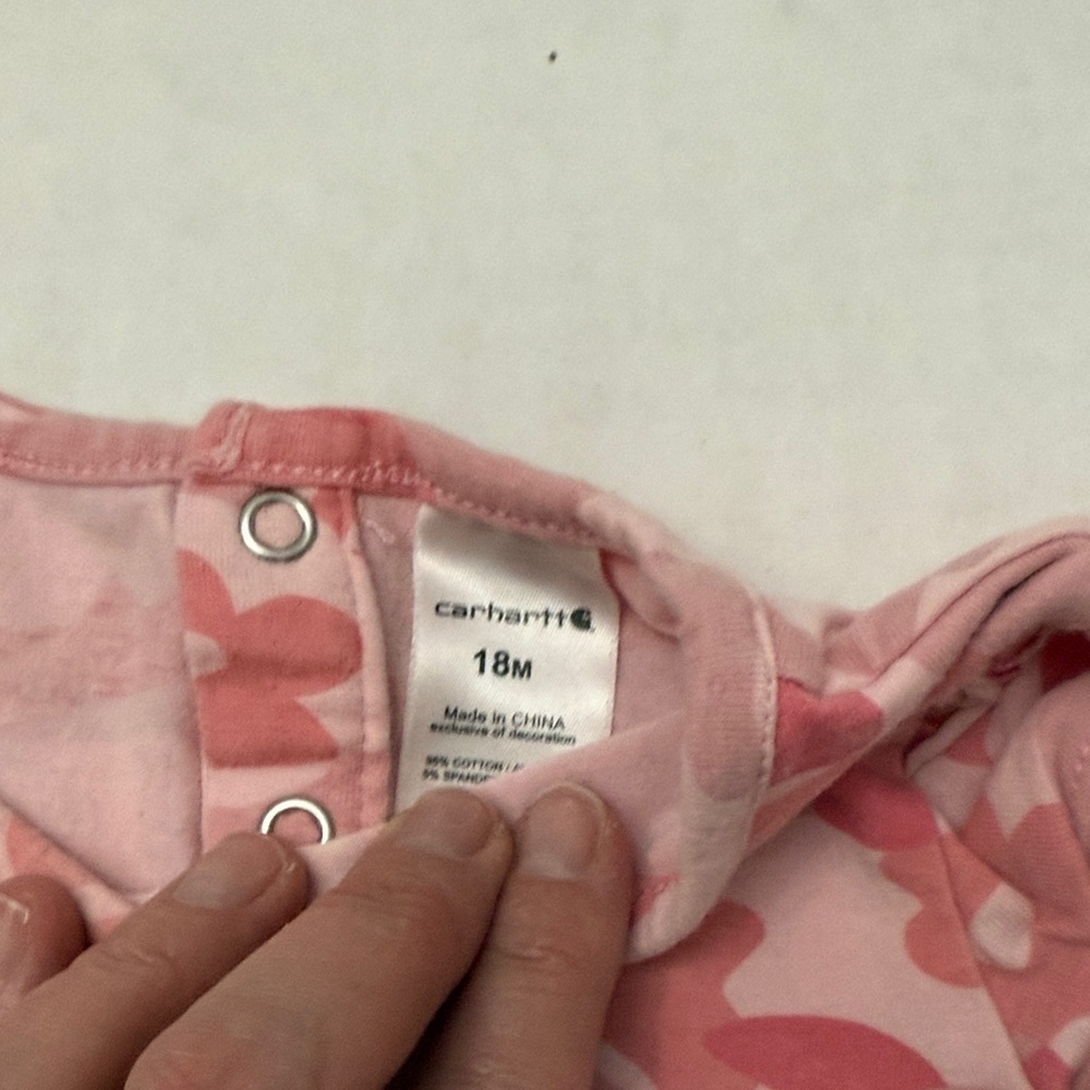 Carhartt Pink Camo Kids Bodysuit - Picture 2 of 3